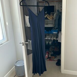 Quince Silk Slipdress Size Small Navy